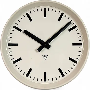 Large Industrial Bakelite Factory Wall Clock from Pragotron, 1960s