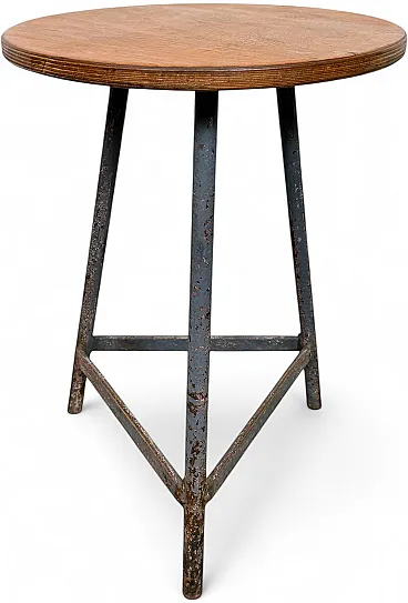 Grey Industrial Workshop Stool, 1960s