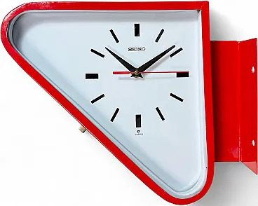 Vintage Red Seiko Ships Double-Sided Wall Clock, 1970s