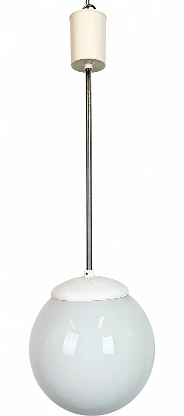 Vintage Chandelier with Milk Glass from Elektrosvit, 1960s