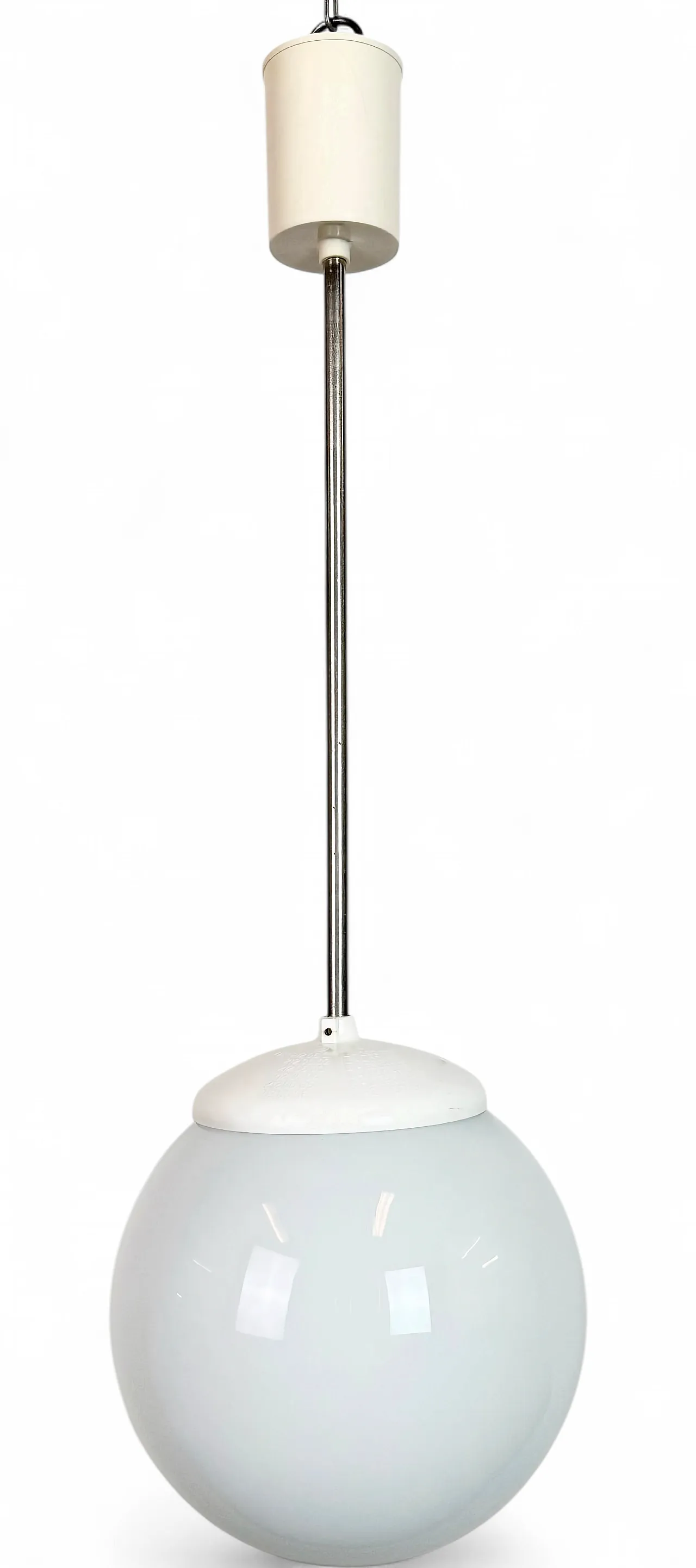 Vintage Chandelier with Milk Glass from Elektrosvit, 1960s 13
