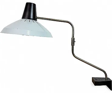 Grey Industrial Factory Office Desk Lamp from Elektrosvit, 1970s