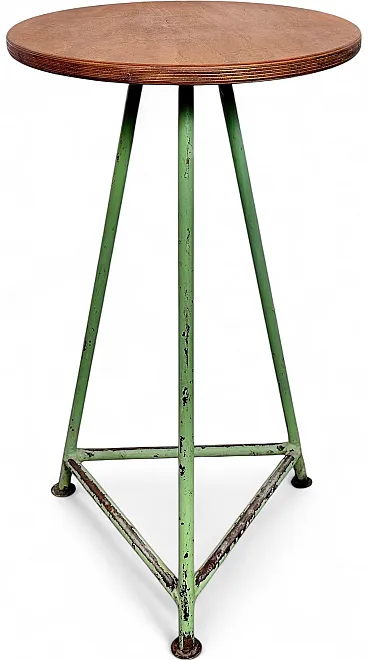 Green Industrial Workshop Stool, 1960s