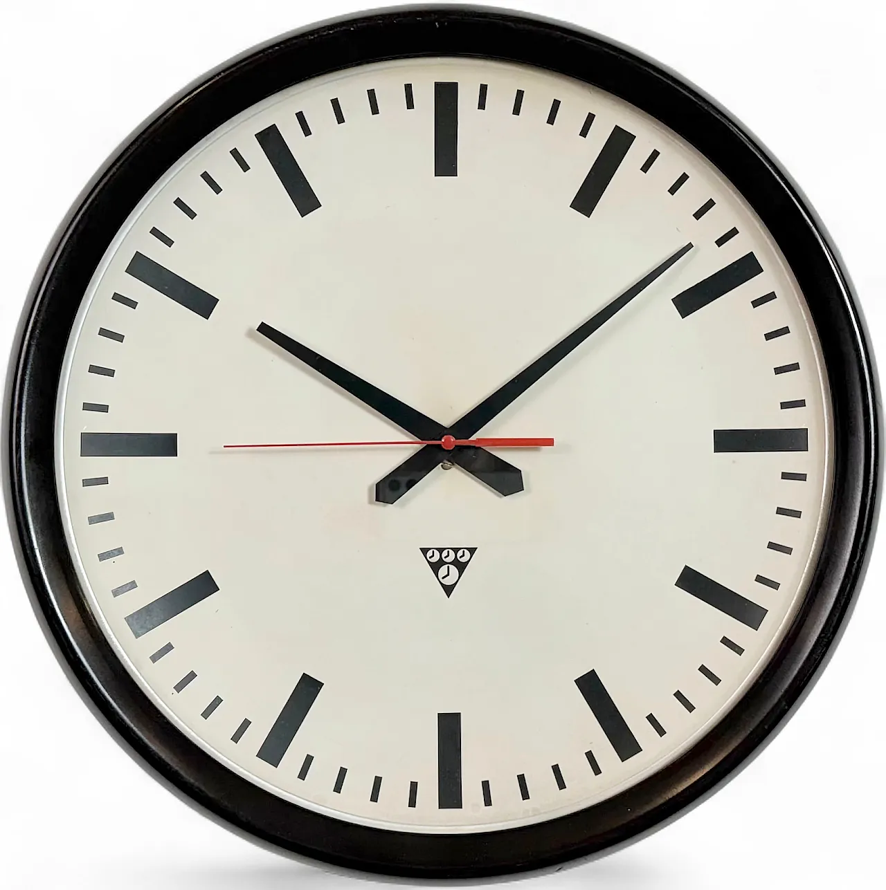 Large Industrial Bakelite Factory Wall Clock from Pragotron, 1950s 17