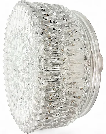 Vintage Glass Wall Or Ceiling Light, 1970s