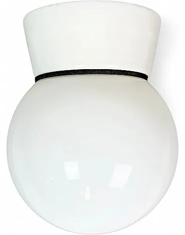 Vintage White Porcelain Ceiling Light, 1970s