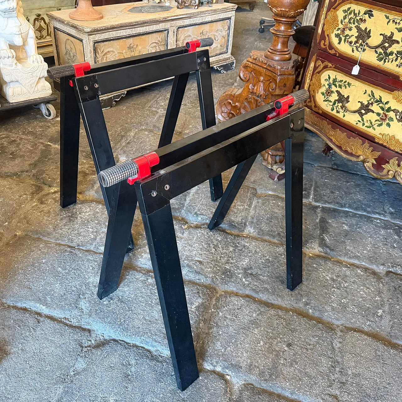 Pair of easels for Gaetano Table by Gae Aulenti for Zanotta, 1970s 3