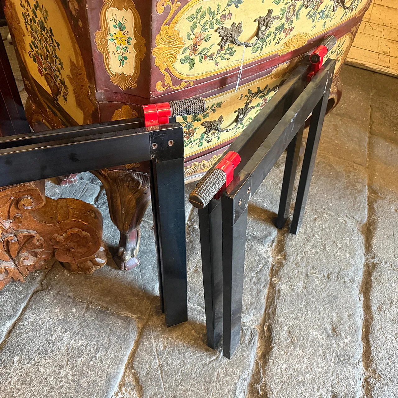 Pair of easels for Gaetano Table by Gae Aulenti for Zanotta, 1970s 5