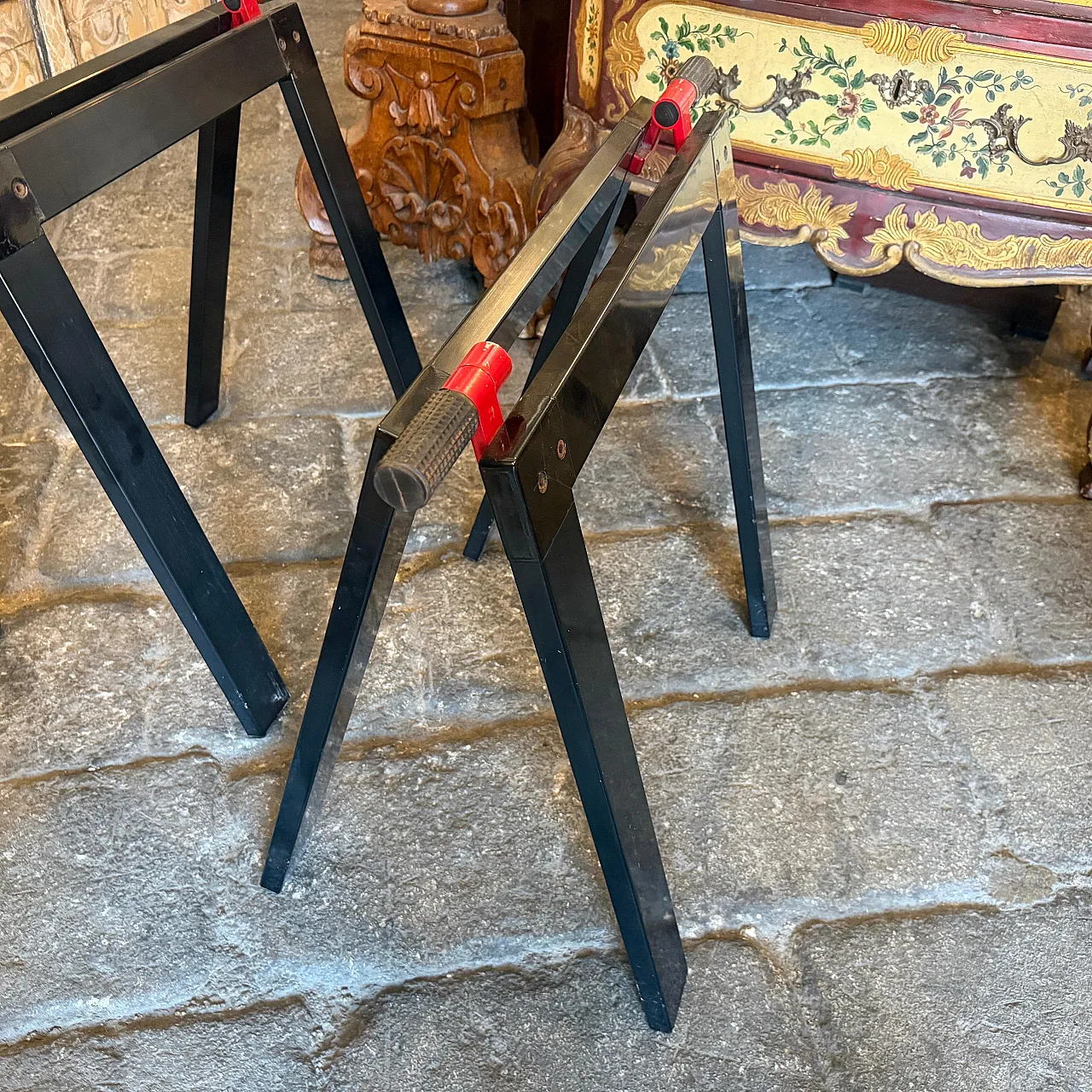 Pair of easels for Gaetano Table by Gae Aulenti for Zanotta, 1970s 11