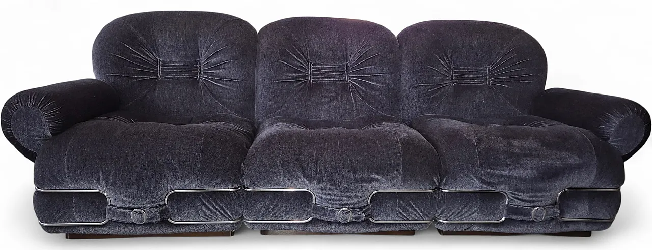 Salotto Space Age Divano 3 Posti e 2 Poltrone, anni '70 5