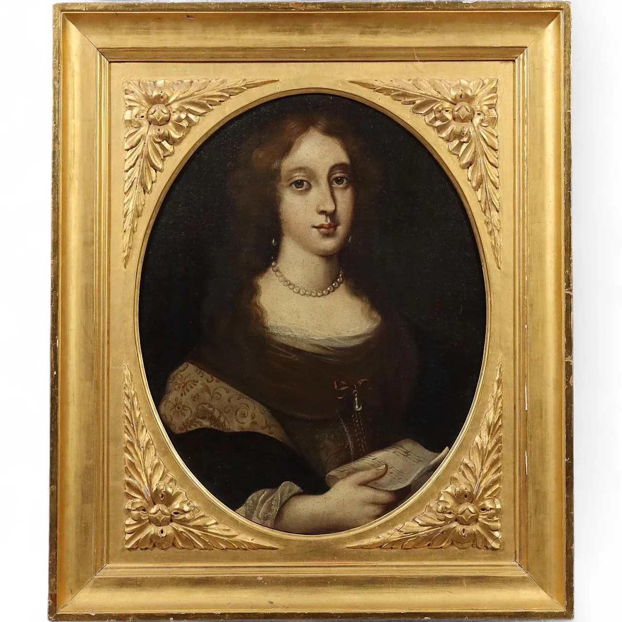 Portrait of a Woman with Sheet Music, oil on canvas, 18th century 10