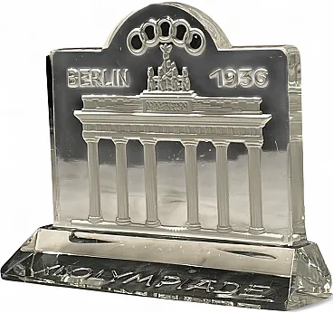 Berlin 1936 Summer Olympic Games Crystal Paperweight, 30s