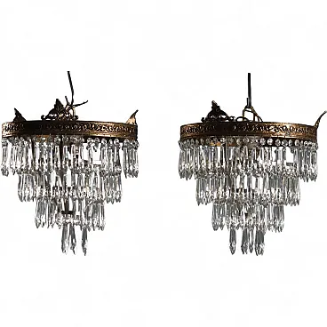 Coppia di lampadari in stile Impero, '800