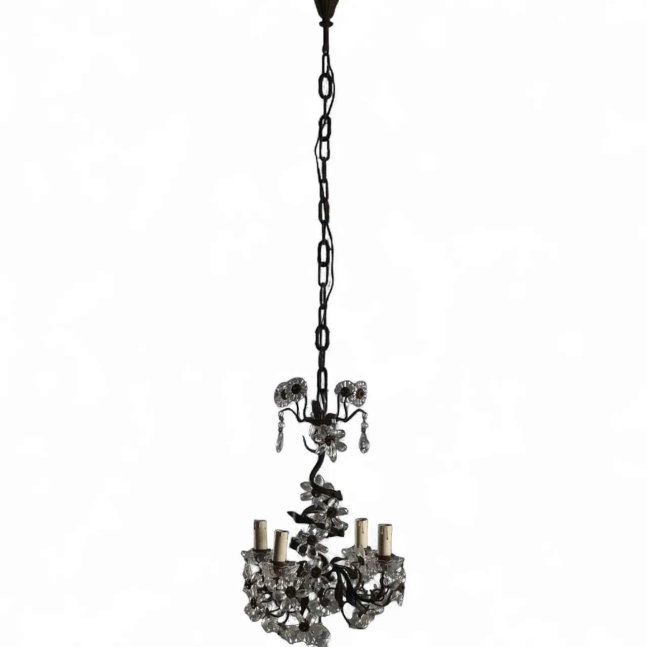 Lampadario in metallo e lamierino, '900 9