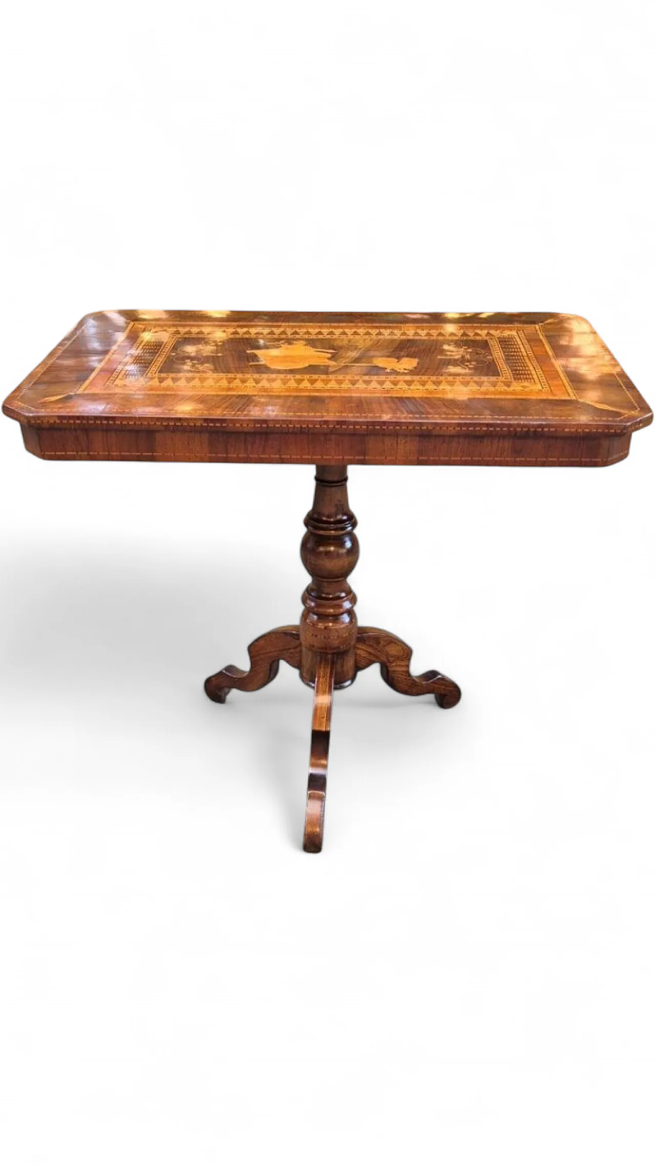 Rolo rectangular coffee table with Mercury inlay, 19th century 12
