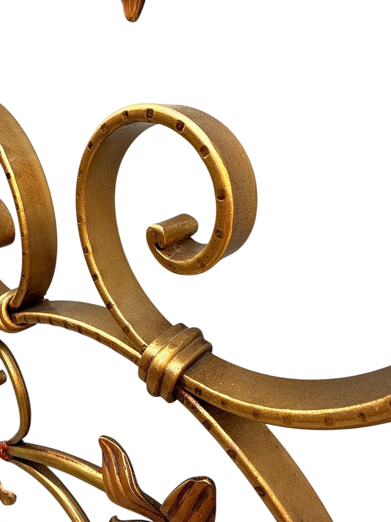 Golden wrought iron double bed, 1950s 5