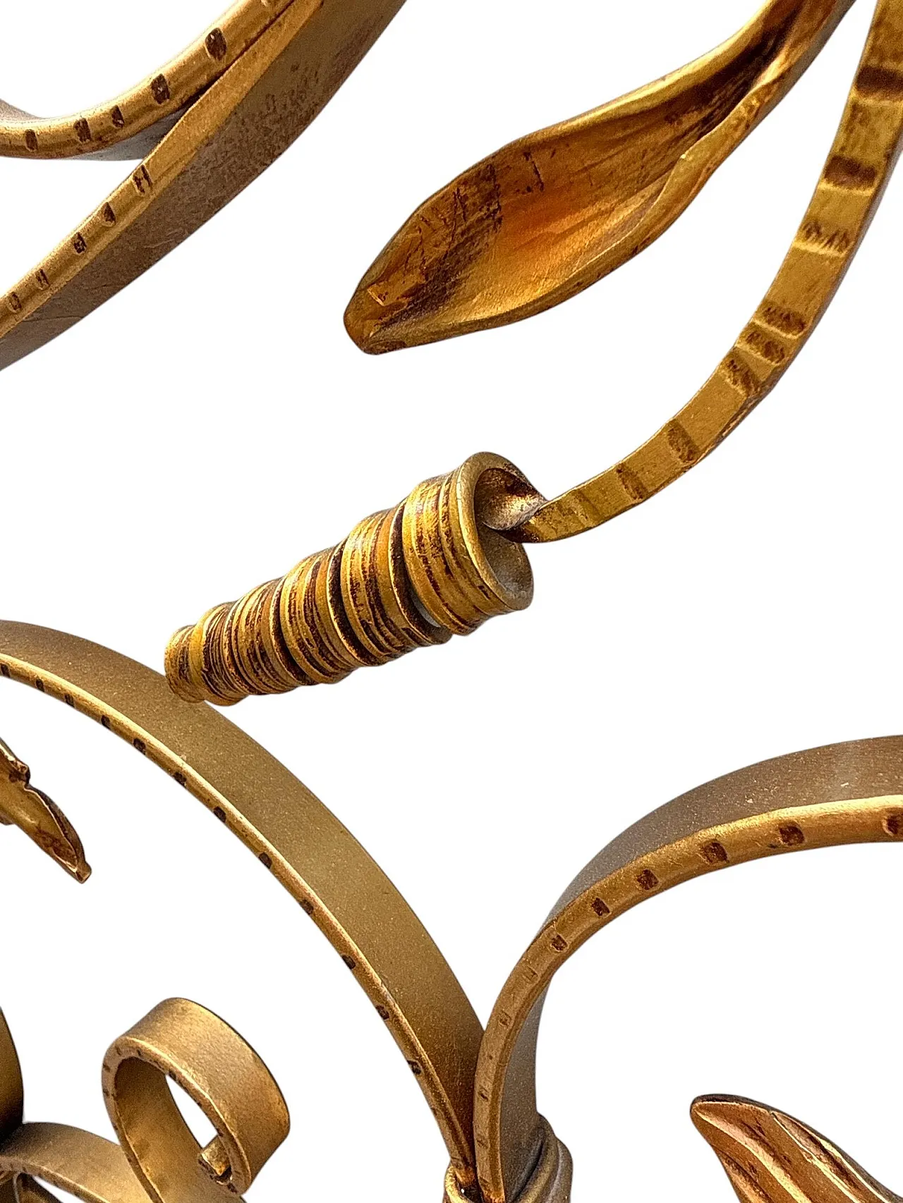 Golden wrought iron double bed, 1950s 8