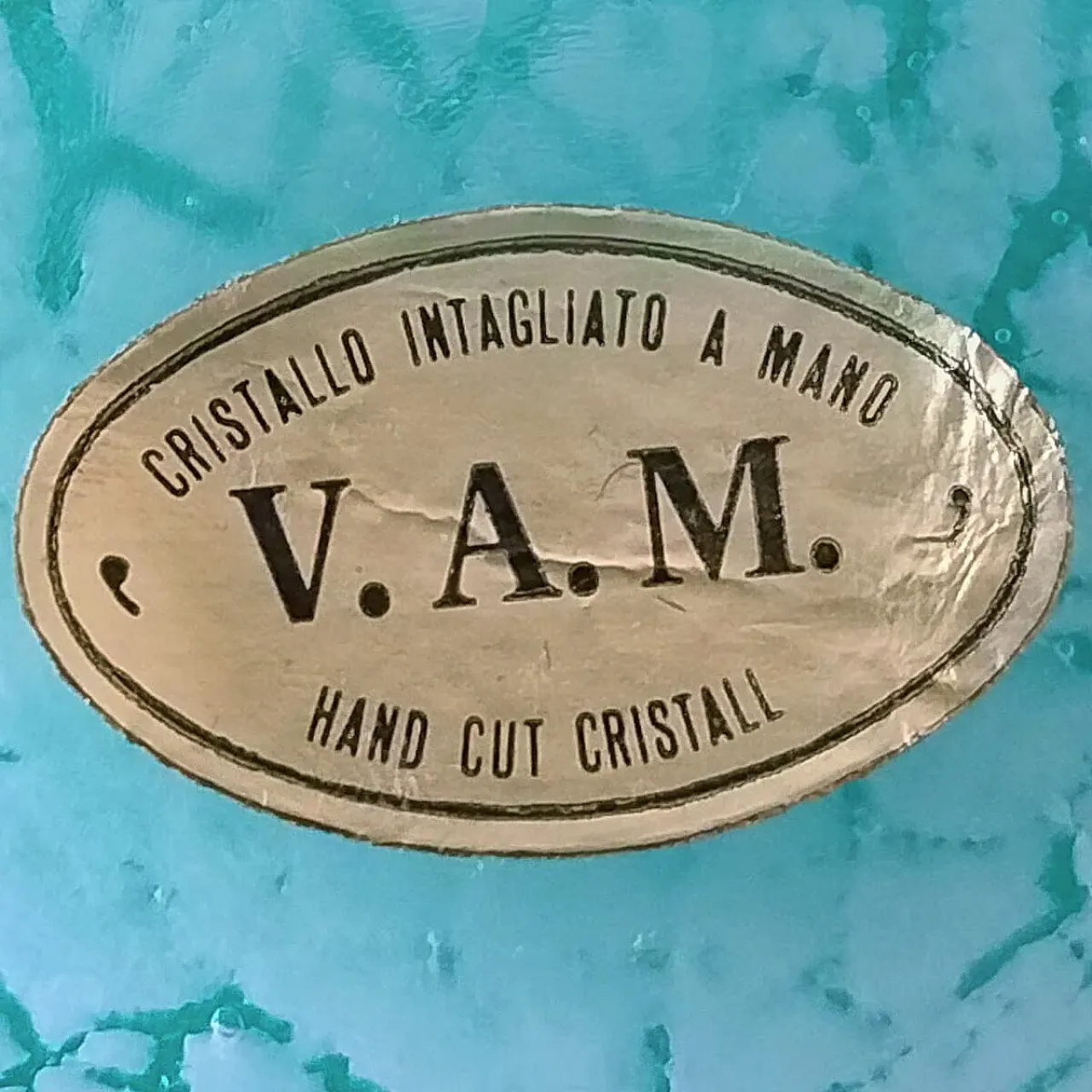 Vaso fatto a mano da VAM in vetro di Murano, anni '70 6