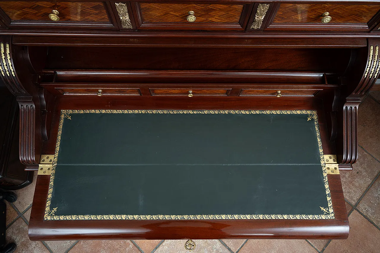 Napoleon III roller desk in polychrome wood, 19th century 4