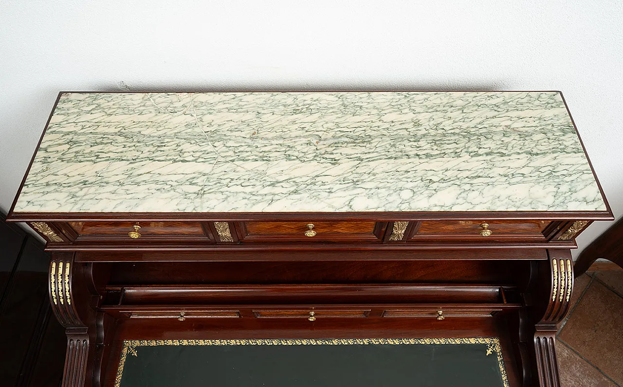 Napoleon III roller desk in polychrome wood, 19th century 5