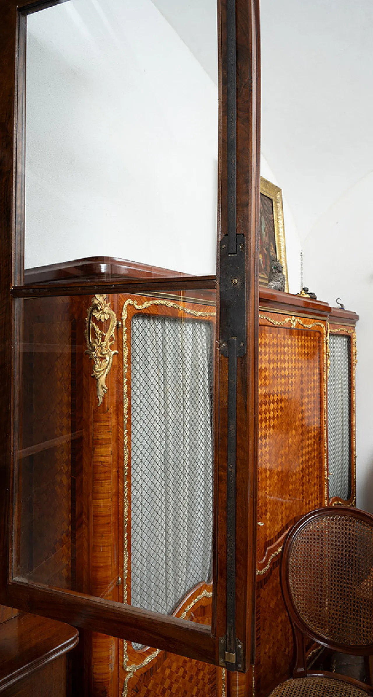 Credenza provenzale a cappuccina doppio corpo in noce, '800 3