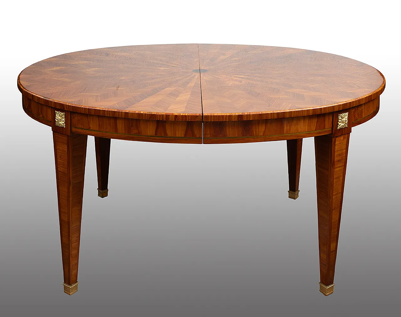 Napoleon III extendable table in precious exotic wood, 19th century 1
