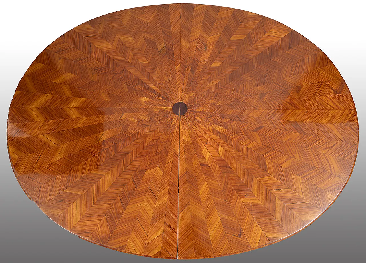 Napoleon III extendable table in precious exotic wood, 19th century 3
