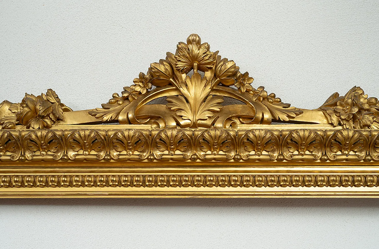 Roman frame in gilded and carved wood, early 19th century 2