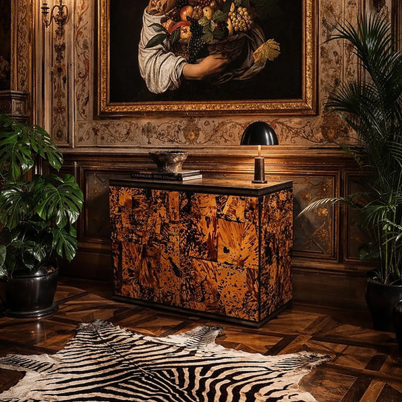 Tortoiseshell cabinet by Roberto Jodice for Ottini Milano, 1970s 2