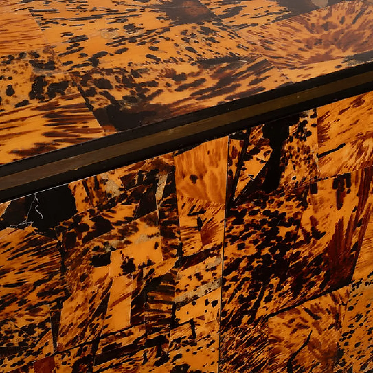 Tortoiseshell cabinet by Roberto Jodice for Ottini Milano, 1970s 10