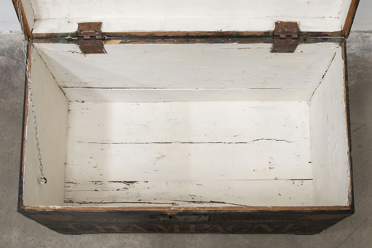 Decorated fir wood trunk Champagne Dom Perignon, late 19th century 4