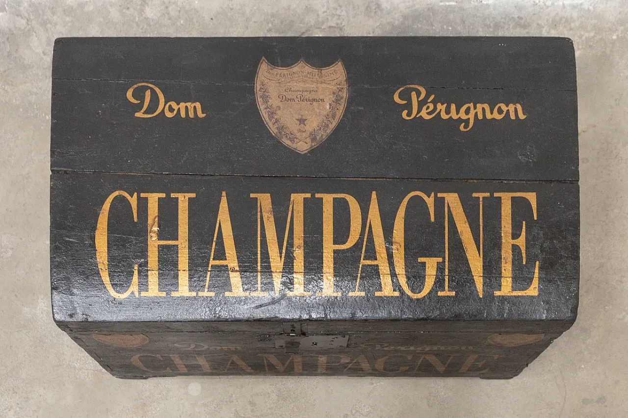 Decorated fir wood trunk Champagne Dom Perignon, late 19th century 6