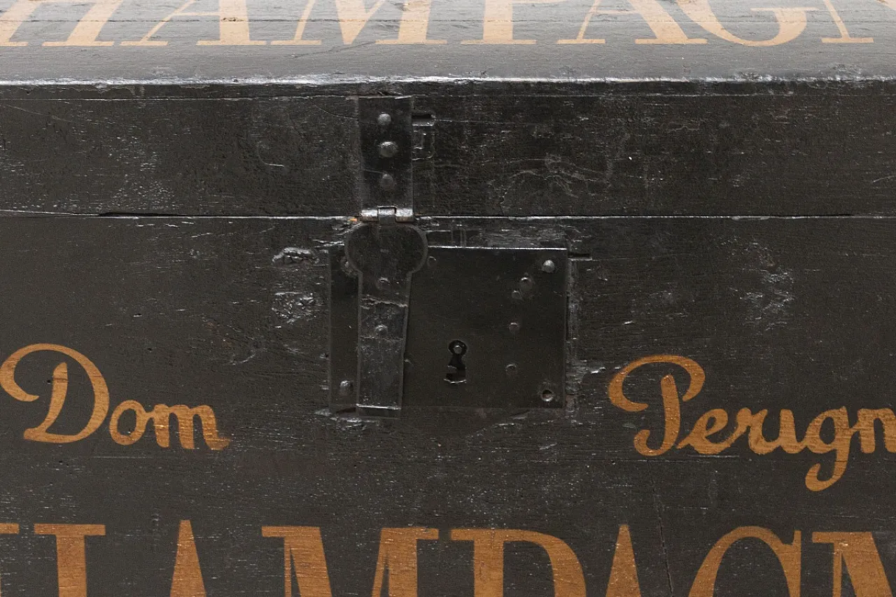 Decorated fir wood trunk Champagne Dom Perignon, late 19th century 7