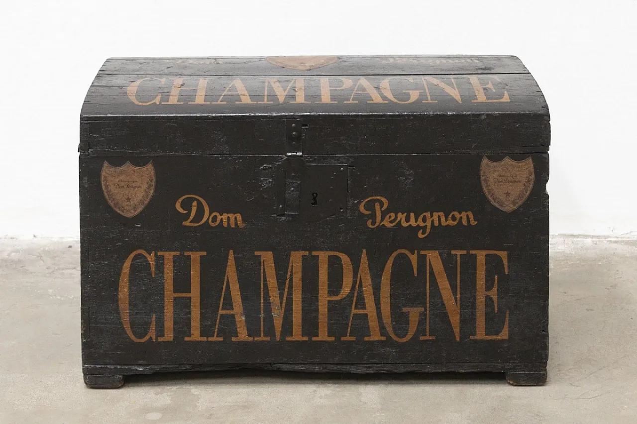 Decorated fir wood trunk Champagne Dom Perignon, late 19th century 12