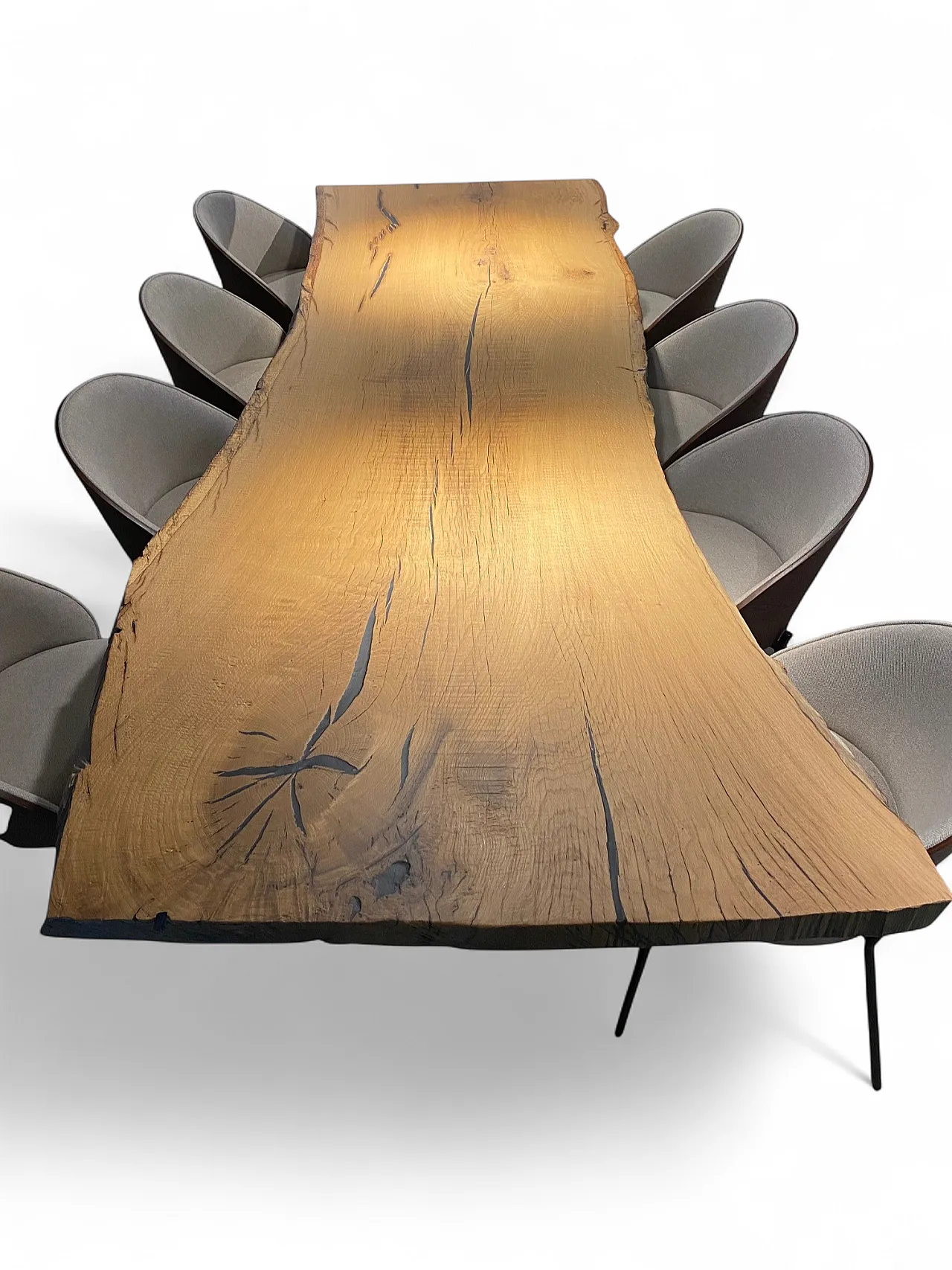 Tavolo da pranzo in legno Live Edge, 2000 9