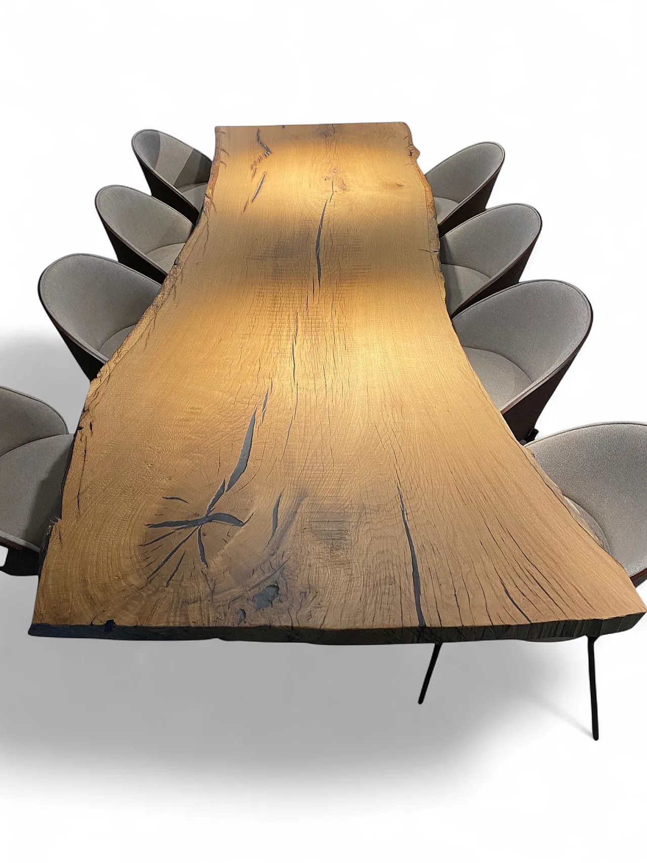 Tavolo da pranzo in legno Live Edge, 2000 11