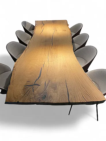 Tavolo da pranzo in legno Live Edge, 2000