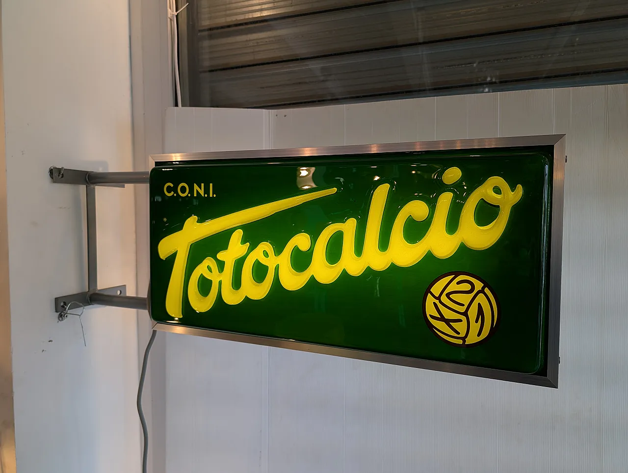 Vintage Totocalcio luminous sign, 1980s 5
