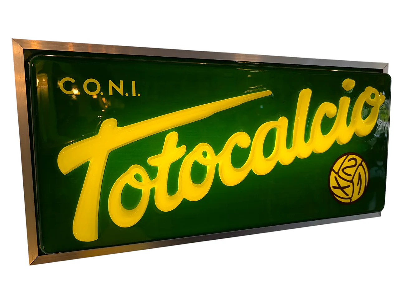 Vintage Totocalcio luminous sign, 1980s 9