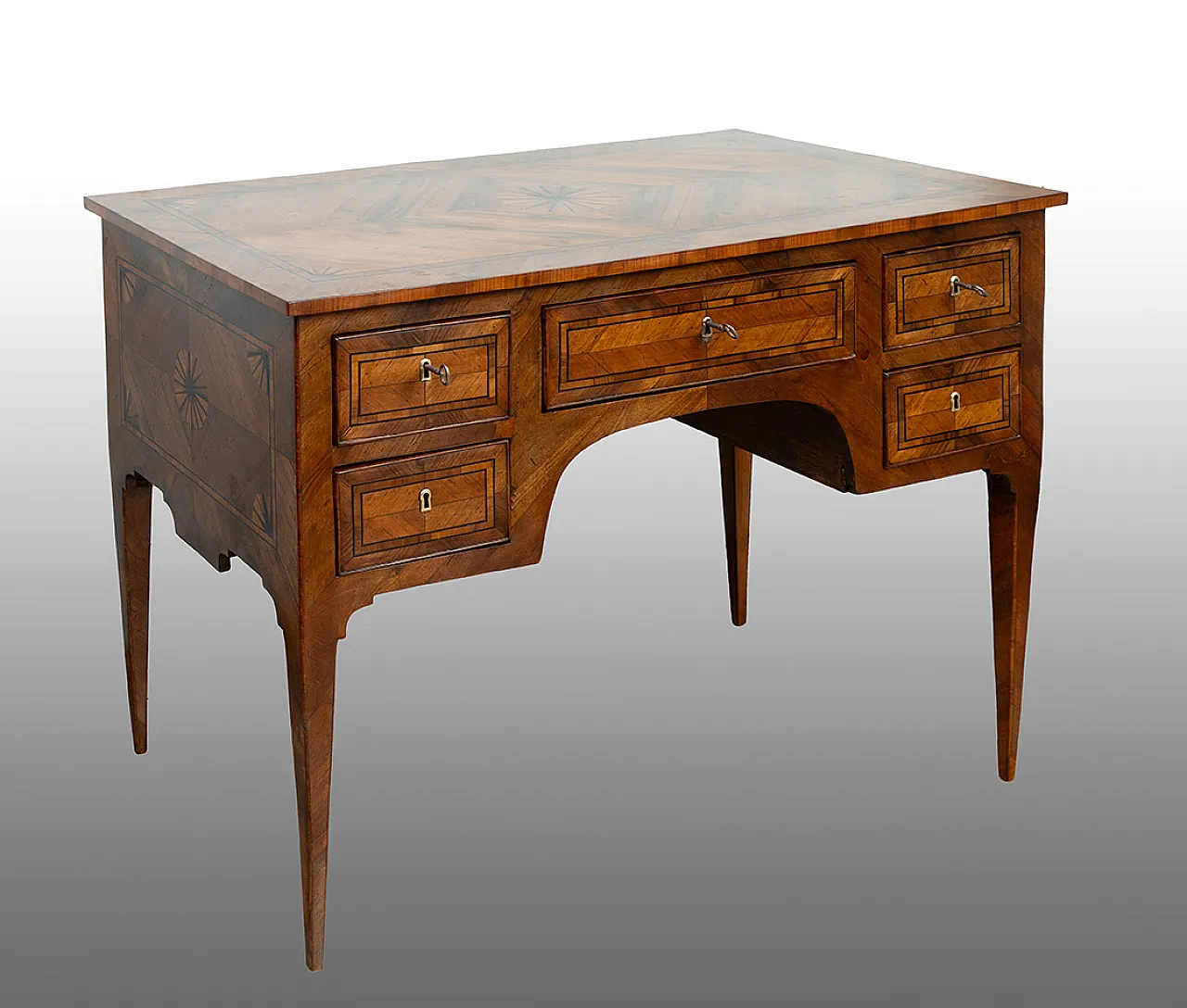 Louis XVI desk for the center of the room in briarwood, 19th century 1