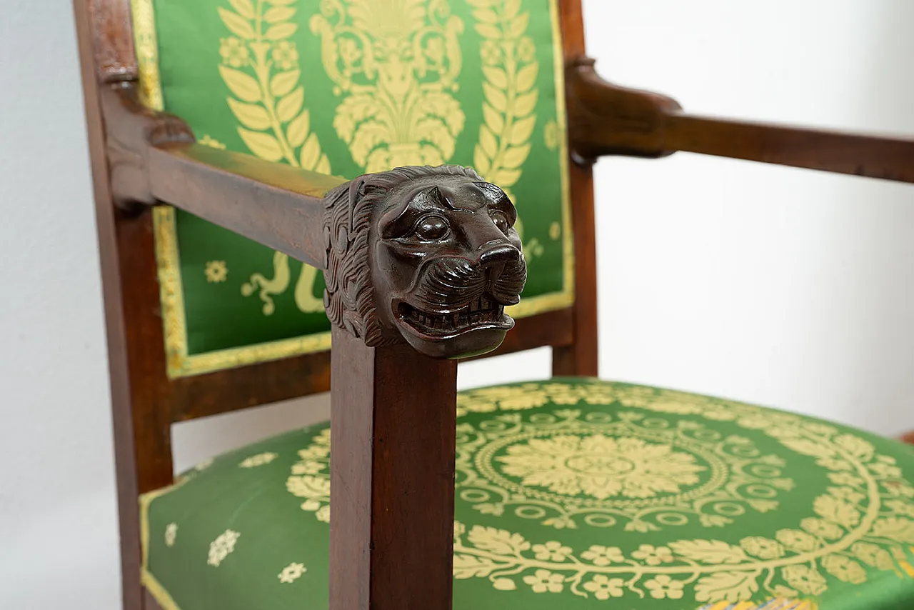 Directoire armchair in solid mahogany, early 19th century 3