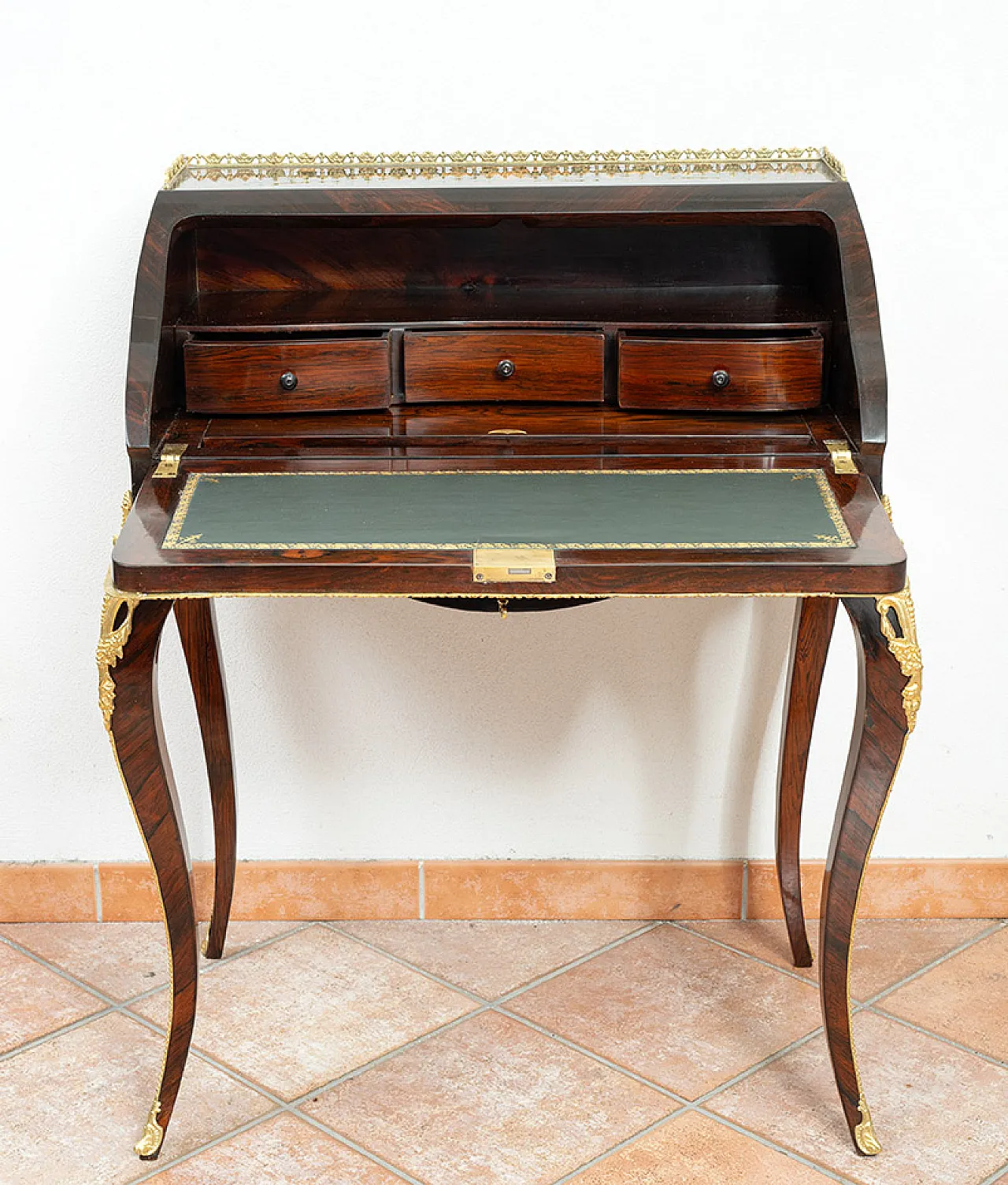 Napoleon III flap in precious exotic woods, 19th century 2