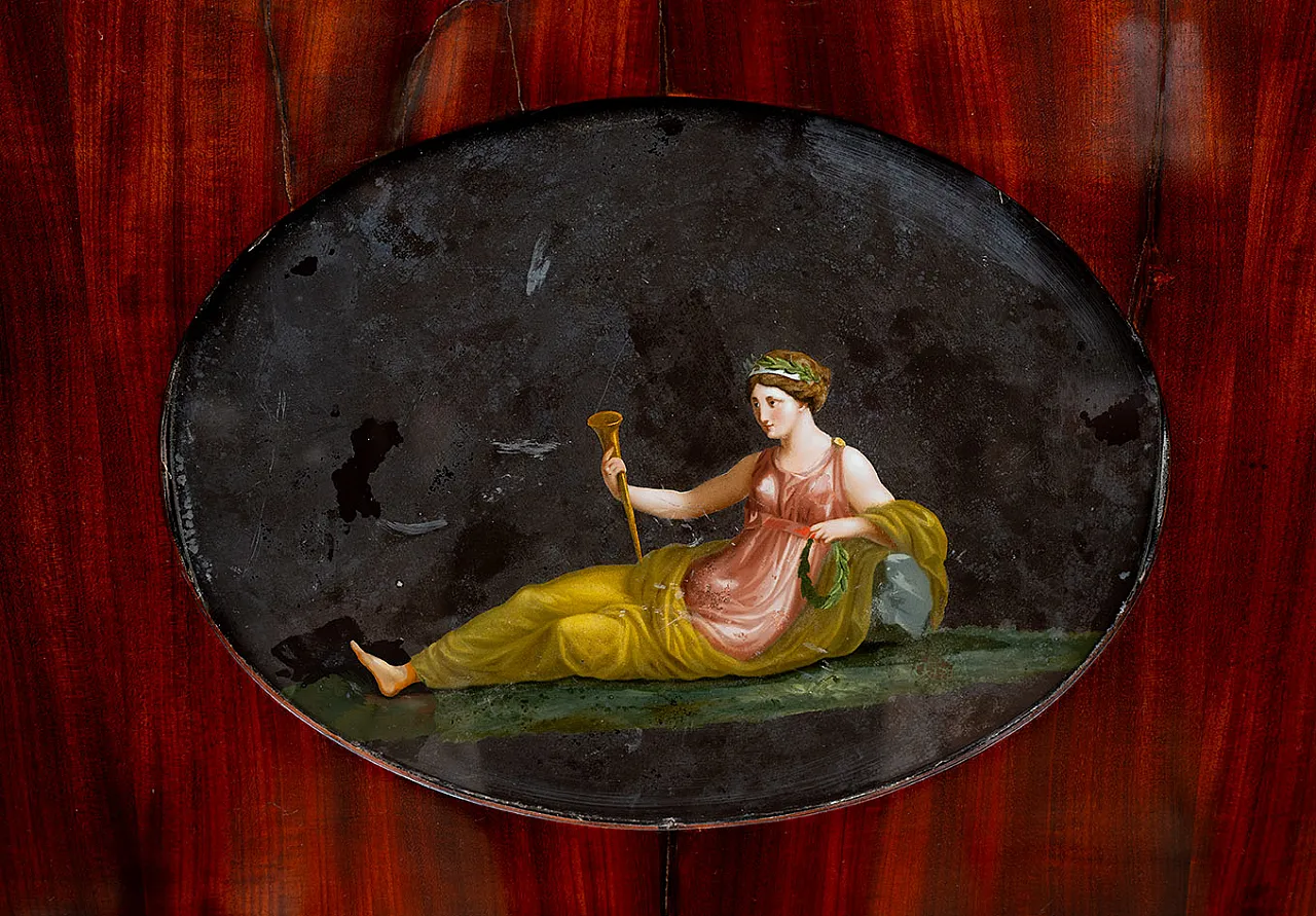 Mahogany feather secretaire with inserts, 19th century 4