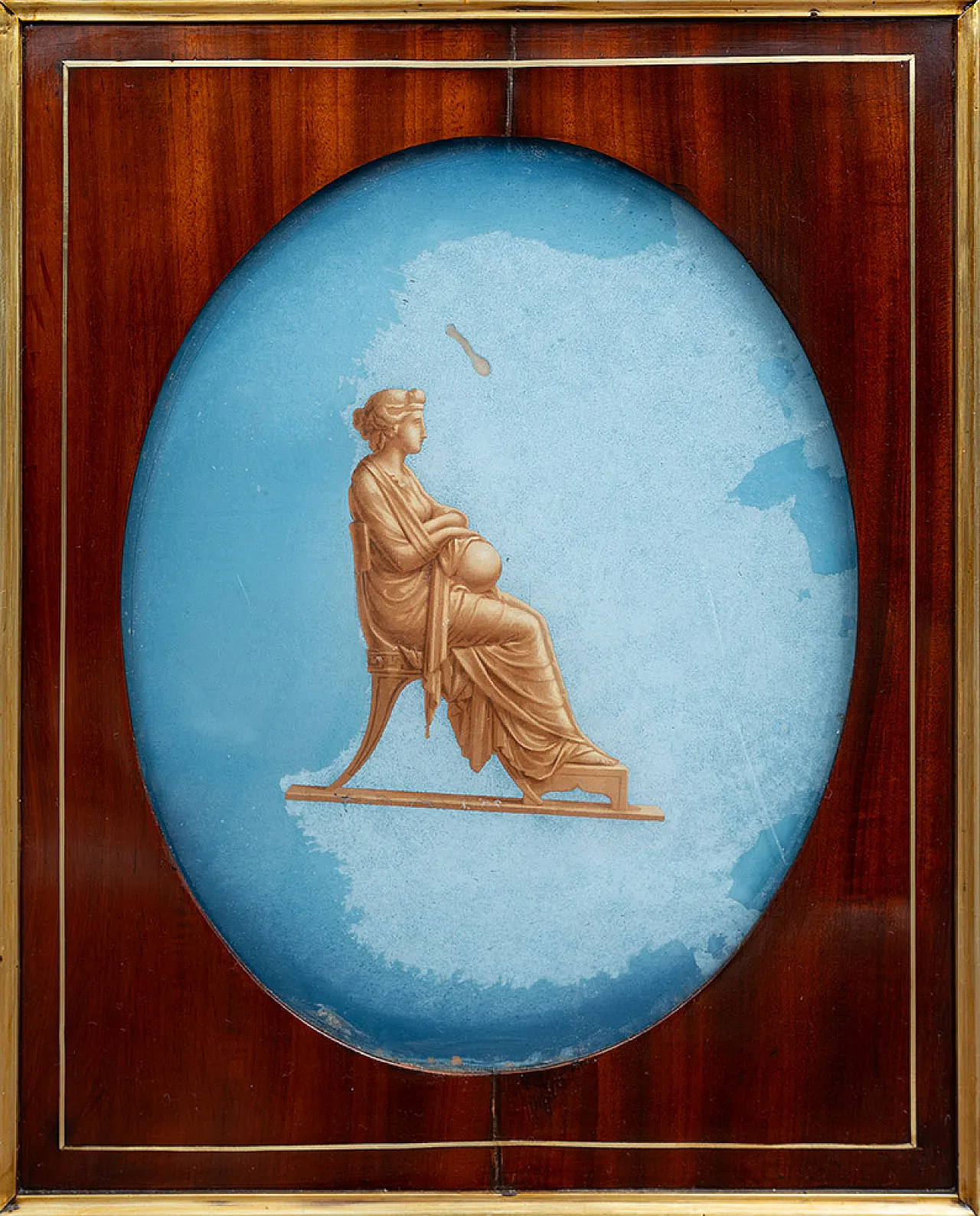 Mahogany feather secretaire with inserts, 19th century 6