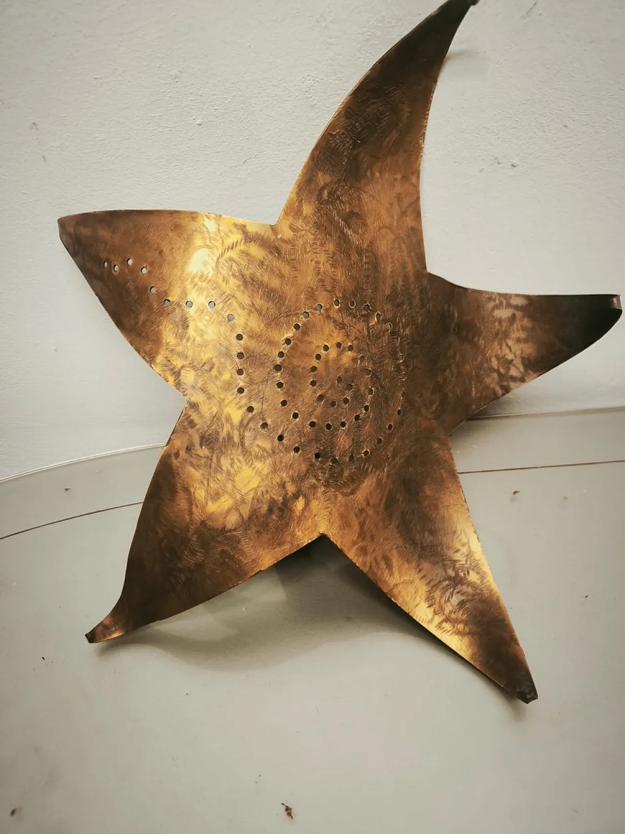 Star wall light in brass, 1960s 2