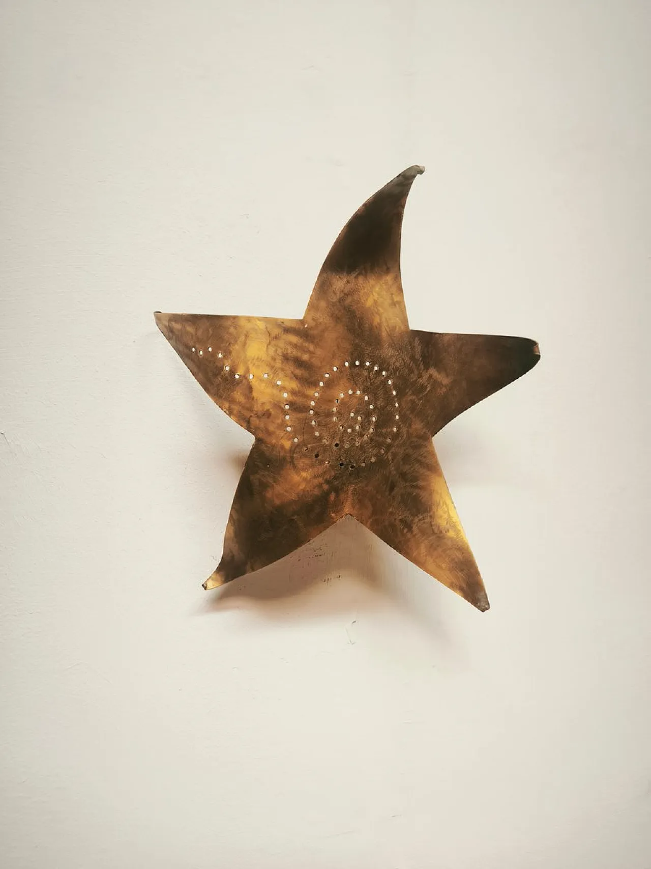 Star wall light in brass, 1960s 5