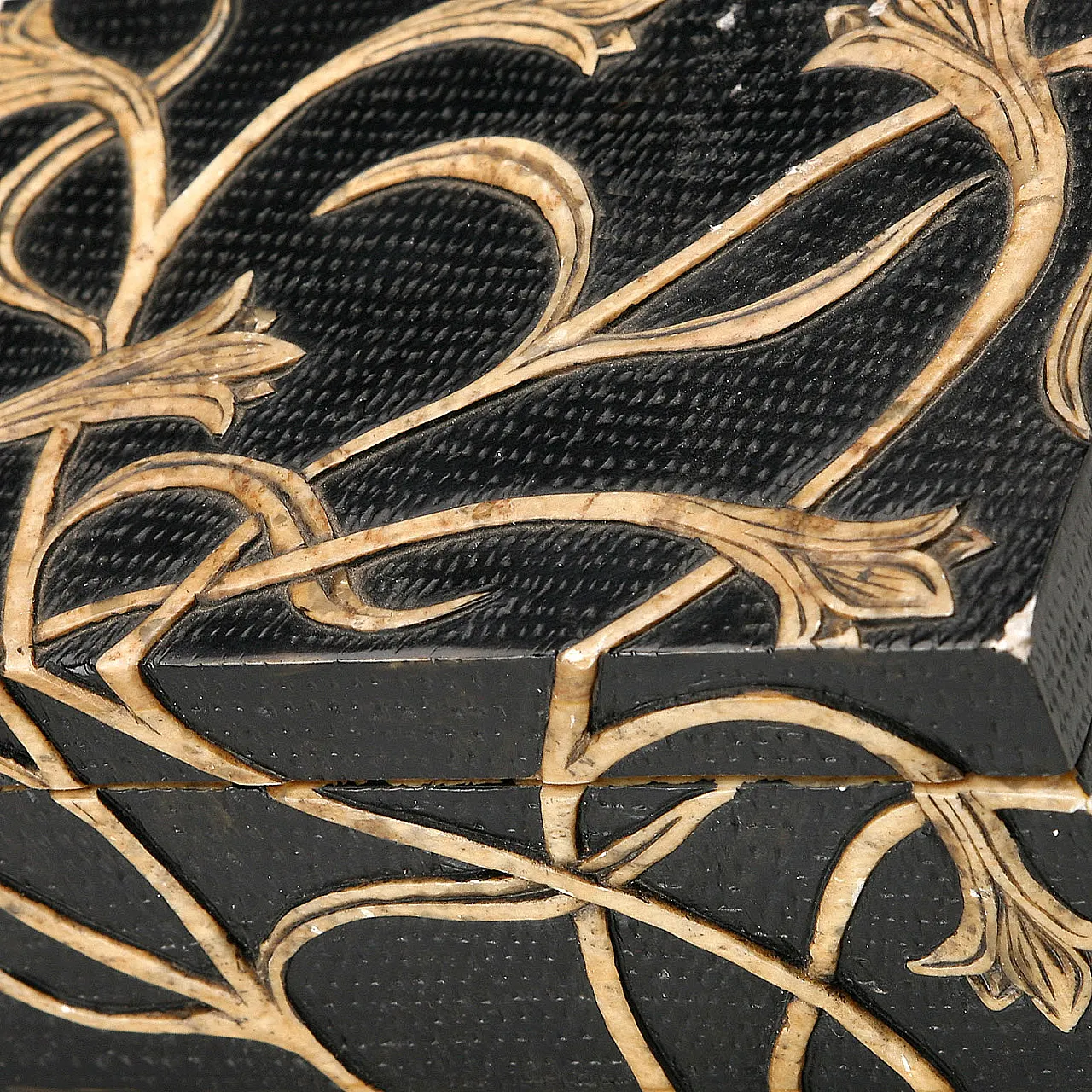 Carved stone jewelry box, 20th century 9