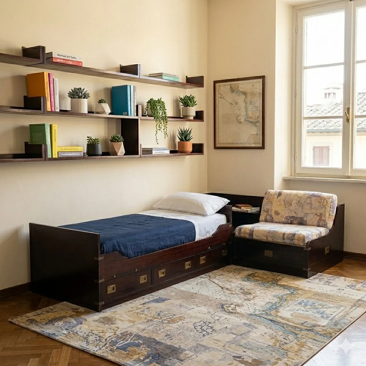 Letto singolo in stile marina inglese, '900 2