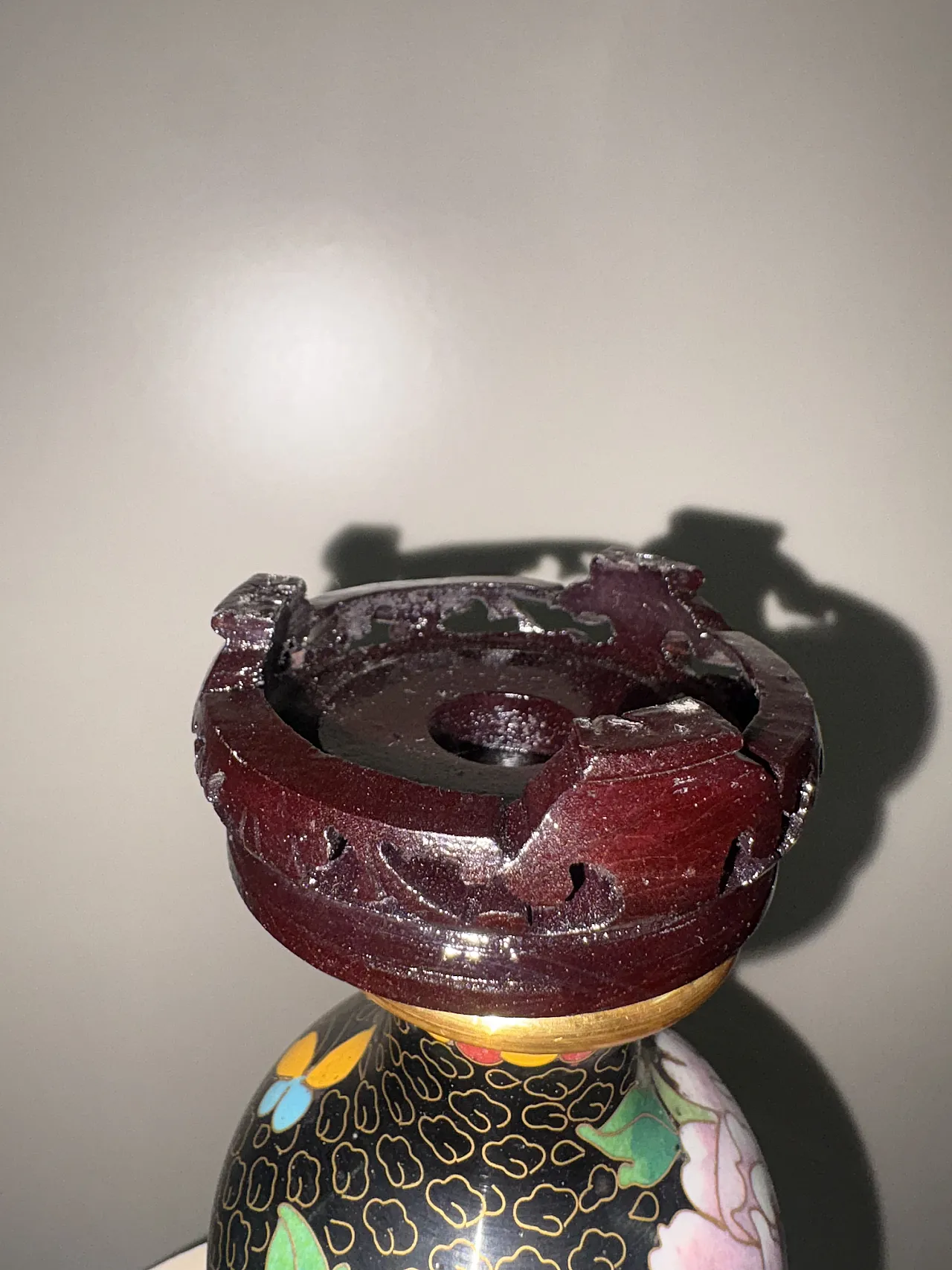 Vaso cloisonne cinese, 50s 6