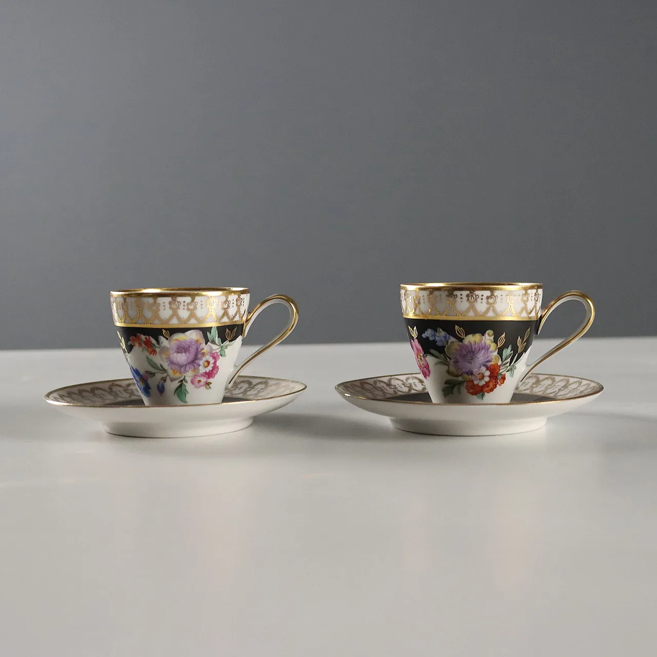 Tete a Tete service in Vieux Limoges porcelain, 20th century 3